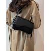 imageVerdusa Womens Leather Shoulder Bag Clutch Purses Trendy Hobo Crossbody Handbags Y2K Saddle Flap Underarm PurseBlack