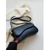 imageVerdusa Womens Leather Shoulder Bag Clutch Purses Trendy Hobo Crossbody Handbags Y2K Saddle Flap Underarm PurseBlack