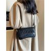 imageVerdusa Womens Leather Shoulder Bag Clutch Purses Trendy Hobo Crossbody Handbags Y2K Saddle Flap Underarm PurseBlack Crocodile