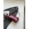 imageVerdusa Womens Leather Shoulder Bag Clutch Purses Trendy Hobo Crossbody Handbags Y2K Saddle Flap Underarm PurseBurgundy Crocodile
