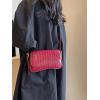 imageVerdusa Womens Leather Shoulder Bag Clutch Purses Trendy Hobo Crossbody Handbags Y2K Saddle Flap Underarm PurseBurgundy Crocodile