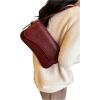 imageVerdusa Womens Leather Shoulder Bag Clutch Purses Trendy Hobo Crossbody Handbags Y2K Saddle Flap Underarm PurseBurgundy Retro