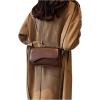 imageVerdusa Womens Leather Shoulder Bag Clutch Purses Trendy Hobo Crossbody Handbags Y2K Saddle Flap Underarm PurseCoffee Brown