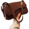 imageVerdusa Womens Leather Shoulder Bag Clutch Purses Trendy Hobo Crossbody Handbags Y2K Saddle Flap Underarm PurseCoffee Brown