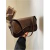 imageVerdusa Womens Leather Shoulder Bag Clutch Purses Trendy Hobo Crossbody Handbags Y2K Saddle Flap Underarm PurseCoffee Brown Retro