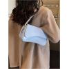 imageVerdusa Womens Leather Shoulder Bag Clutch Purses Trendy Hobo Crossbody Handbags Y2K Saddle Flap Underarm PurseLight Blue