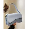 imageVerdusa Womens Leather Shoulder Bag Clutch Purses Trendy Hobo Crossbody Handbags Y2K Saddle Flap Underarm PurseLight Blue