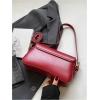 imageVerdusa Womens Leather Shoulder Bag Clutch Purses Trendy Hobo Crossbody Handbags Y2K Saddle Flap Underarm PurseRed