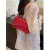 imageVerdusa Womens Leather Shoulder Bag Clutch Purses Trendy Hobo Crossbody Handbags Y2K Saddle Flap Underarm PurseRed