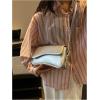imageVerdusa Womens Leather Shoulder Bag Clutch Purses Trendy Hobo Crossbody Handbags Y2K Saddle Flap Underarm PurseSilver