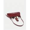 imageVerdusa Womens Leopard Print PU Leather Shoulder Bag Vintage Zipper Underarm BagsBurgundy
