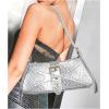 imageVerdusa Womens Leopard Print PU Leather Shoulder Bag Vintage Zipper Underarm BagsSilver
