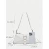 imageVerdusa Womens Leopard Print PU Leather Shoulder Bag Vintage Zipper Underarm BagsWhite