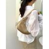 imageVerdusa Womens Metallic PU Leather Handbag Top Handle Hobo Purse Shoulder BagsGold