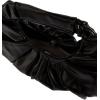 imageVerdusa Womens Metallic Ruched Bags PU Leather Evening Clutch HandbagsBlack