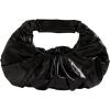 imageVerdusa Womens Metallic Ruched Bags PU Leather Evening Clutch HandbagsBlack