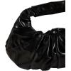 imageVerdusa Womens Metallic Ruched Bags PU Leather Evening Clutch HandbagsBlack