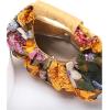 imageVerdusa Womens Metallic Ruched Bags PU Leather Evening Clutch HandbagsFloral Gold