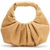 imageVerdusa Womens Metallic Ruched Bags PU Leather Evening Clutch HandbagsFloral Gold