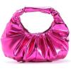 imageVerdusa Womens Metallic Ruched Bags PU Leather Evening Clutch HandbagsHot Pink