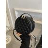 imageVerdusa Womens Quilted Leather Crossbody Bag Top Handle Circle Bag Mini Purse
