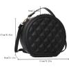 imageVerdusa Womens Quilted Leather Crossbody Bag Top Handle Circle Bag Mini Purse
