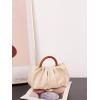 imageVerdusa Womens Ruched Small Handbag Clutch Purse Dumpling Pouch BagBeige