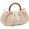 imageVerdusa Womens Ruched Small Handbag Clutch Purse Dumpling Pouch BagBeige