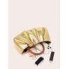imageVerdusa Womens Ruched Small Handbag Clutch Purse Dumpling Pouch BagGold