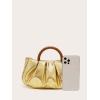 imageVerdusa Womens Ruched Small Handbag Clutch Purse Dumpling Pouch BagGold