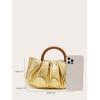 imageVerdusa Womens Ruched Small Handbag Clutch Purse Dumpling Pouch BagGold