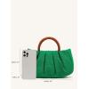 imageVerdusa Womens Ruched Small Handbag Clutch Purse Dumpling Pouch BagGreen