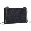 imageVerdusa Womens Shiny Mini Rhinestone Square Bag Sparkle Clutch Purse Wedding Evening Party HandbagsBlack