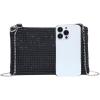 imageVerdusa Womens Shiny Mini Rhinestone Square Bag Sparkle Clutch Purse Wedding Evening Party HandbagsBlack