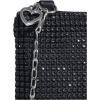 imageVerdusa Womens Shiny Mini Rhinestone Square Bag Sparkle Clutch Purse Wedding Evening Party HandbagsBlack