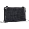 imageVerdusa Womens Shiny Mini Rhinestone Square Bag Sparkle Clutch Purse Wedding Evening Party HandbagsBlack