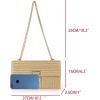 imageVerdusa Womens Straw Shoulder Bags Woven Clutch Purse Summer Beach HandbagsKhaki