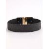 imageVerdusa Womens Symmetrical Buckle Straw Belts Wide Belt Elastic WaistbandBlack