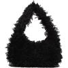 imageVerdusa Womens Faux Fur Fuzzy Hobo Bag Furry Handbag PurseBlack
