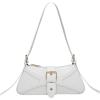 imageVerdusa Womens Leopard Print PU Leather Shoulder Bag Vintage Zipper Underarm BagsWhite