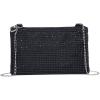 imageVerdusa Womens Shiny Mini Rhinestone Square Bag Sparkle Clutch Purse Wedding Evening Party HandbagsBlack