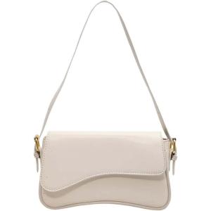imageVerdusa Womens Leather Shoulder Bag Clutch Purses Trendy Hobo Crossbody Handbags Y2K Saddle Flap Underarm PurseBeige