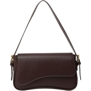imageVerdusa Womens Leather Shoulder Bag Clutch Purses Trendy Hobo Crossbody Handbags Y2K Saddle Flap Underarm PurseBrown Textured