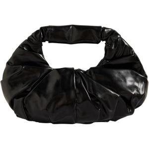 imageVerdusa Womens Metallic Ruched Bags PU Leather Evening Clutch HandbagsBlack
