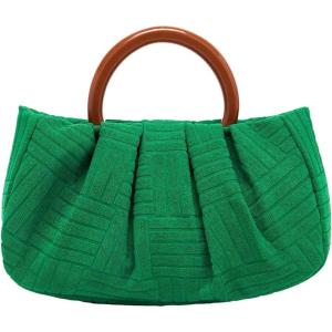 imageVerdusa Womens Ruched Small Handbag Clutch Purse Dumpling Pouch BagGreen