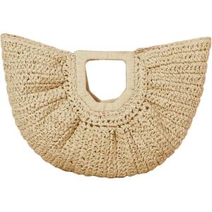 imageVerdusa Womens Straw Top Handle Handbags Woven Clutches Tote Bag PursesBeige