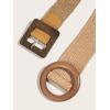 imageVerdusa Womens 2 Pack Buckle Elastic Straw Belts Boho Waist BeltCamel