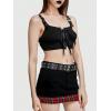 imageVerdusa Womens Double Grommet PU Leather Belt Punk Buckle Waist BeltsBlack