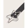 imageVerdusa Womens Double Grommet PU Leather Belt Punk Buckle Waist BeltsBlack Star