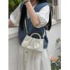 imageVerdusa Womens Evening Purses Pearl Clutch Handbags Leather Ruched Crossbody BagBeige